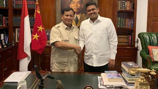 Bobby Nasution saat menemui Prabowo pada akhir Desember 2019 (Instagram/@Sugiatsantoso)