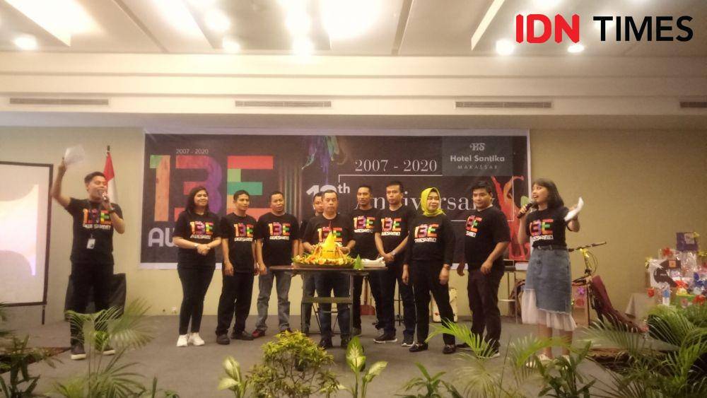 Ulang tahun ke-13 Hotel Santika Makassar, Minggu (19/1). IDN Times/Asrhawi Muin.