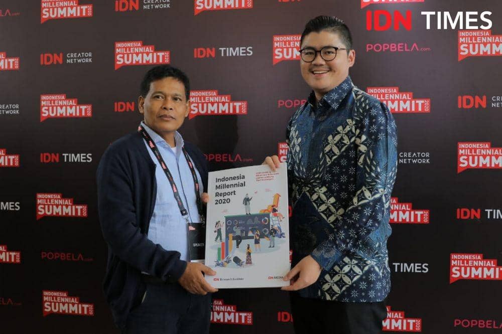 Kepala Dinas Pariwisata NTB Lalu M. Faozal bersama CEO IDn Media Winston Utomo (IDN Times/Kevin Handoko)