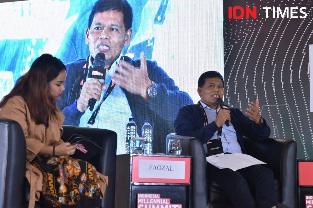 Kepala Dinas Pariwisata NTB Lalu M. Faozal di panggung IMS 2020 (IDN Times/Fadhlan)