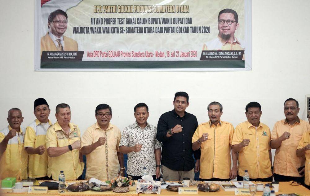 Bobby Nasution menjalani uji kelayakan dan kepatutan sebagai bakal calon Wali Kota Medan dari Golkar Sumut, Senin (20/1) (Dok. IDN Times)