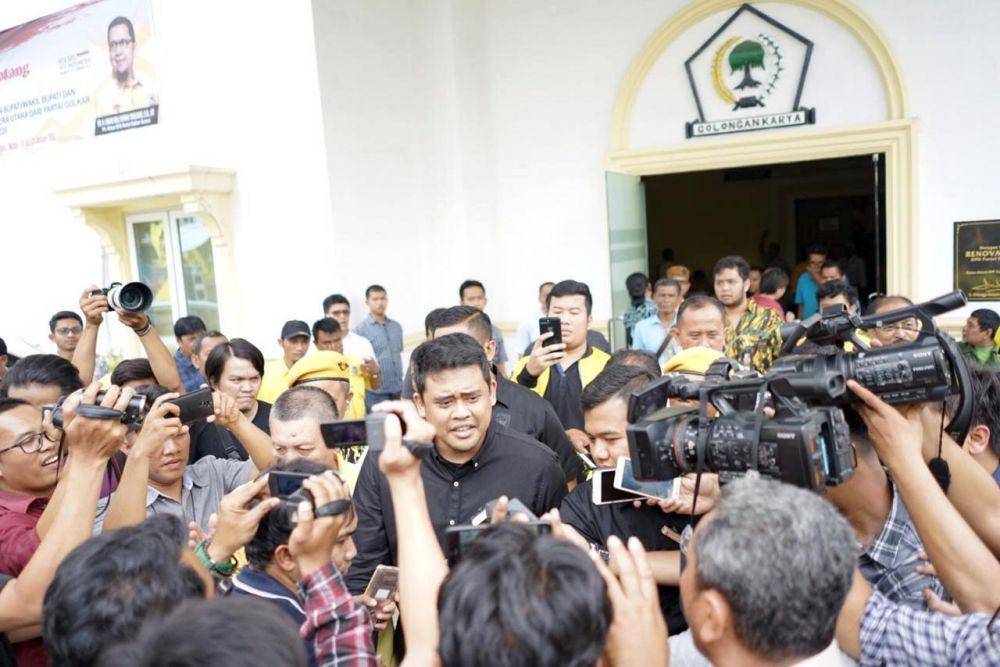 Bobby Nasution menjalani uji kelayakan dan kepatutan sebagai bakal calon Wali Kota Medan dari Golkar Sumut, Senin (20/1) (Dok. IDN Times)